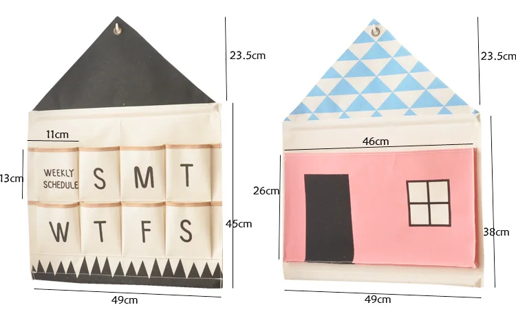 Простая посуда подвесной шкаф Органайзер для детской комнаты сумка для хранения настенная дверь карман для хранения журналов
