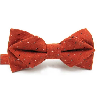 

Orange Red Multicolor Dots Mens Bow Silk Tie Pre- Silk Tied Wedding Blend Ajustable Blend Wedding