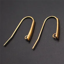 20 штук 12x24 мм 2 цвета Нержавеющая сталь Материал провода уха крючки для сережек серьги ювелирных изделий фурнитура ювелирные аксессуары