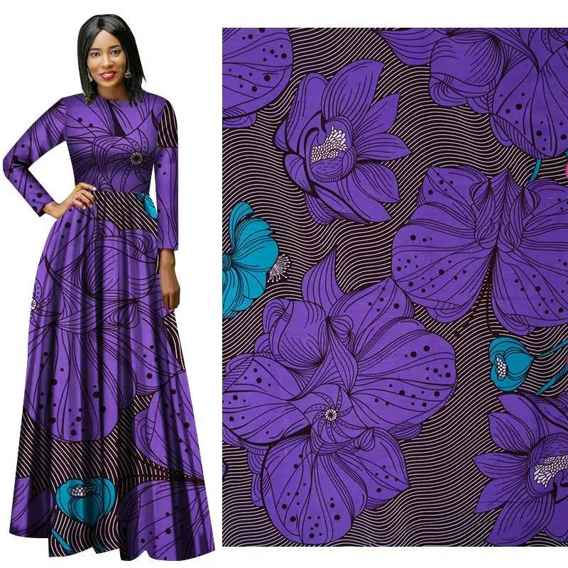

2019 New African Batik Printed Printed Clothes Geometry Printed Clothes Dress Shirt Fabrics african fabric wax print cotton