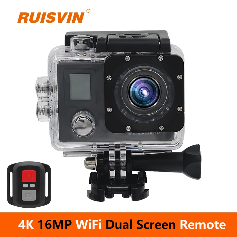 RUISVIN B6R Экшн камера Ultra HD 4K WiFi 1080P Спорт 2 0 ЖК экран Go Водонепроницаемая