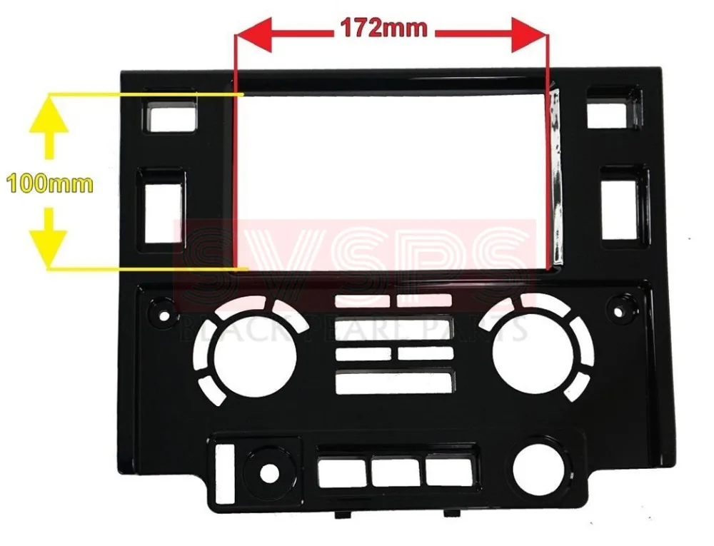 Svsps черный жемчуг части автомобиля Стайлинг тюнинг внутренние части двойной Din фасции комплект для Land Rover для Defender 2007- год