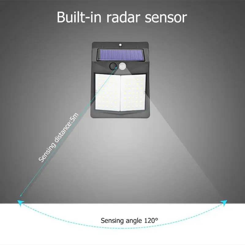 50/70/90LED Солнечный свет движения PIR Сенсор настенный светильник на открытом воздухе IP65 Водонепроницаемый Лампа 6000-6500 K садовый светильник на солнечной батарее