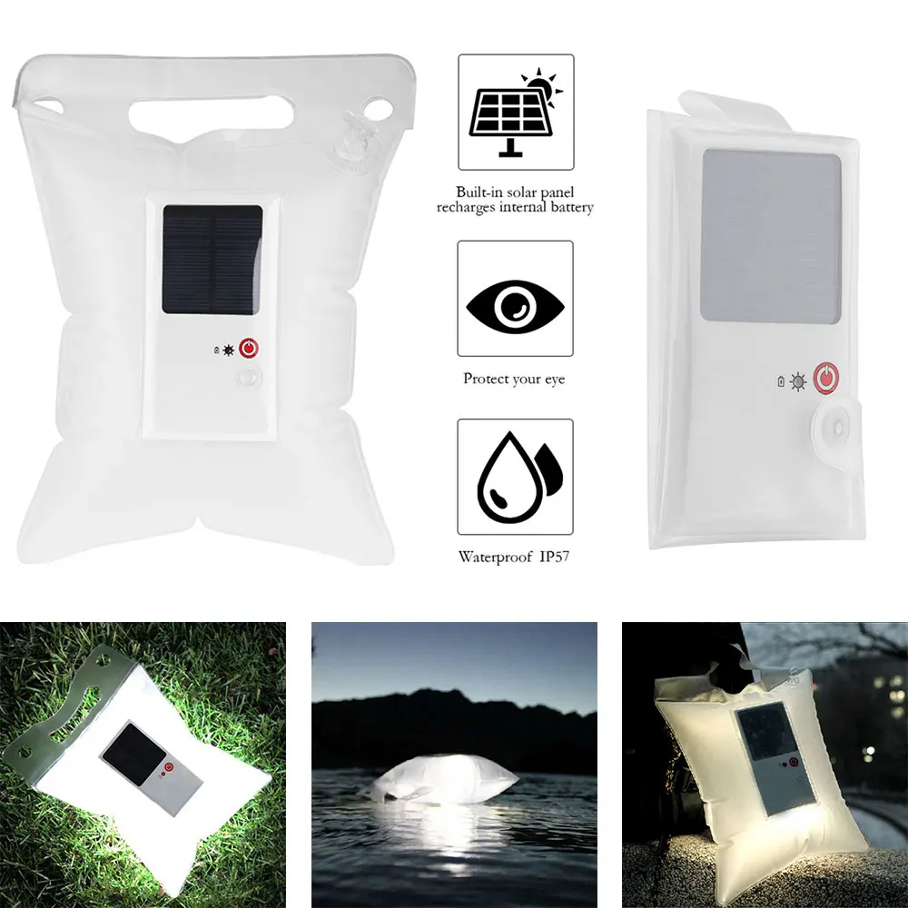 

Solar Power Inflatable Lamp Survival USB Charging Multi-Function Lantern 3W Flashlight Bright Camping Light Drop Shipping