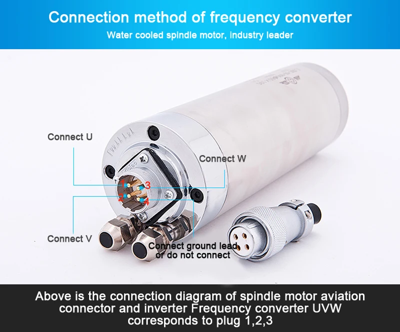 YOOCNC 800 Вт/1500 Вт/2200 Вт мотор шпинделя с водяным охлаждением с 4 подшипниками для станка с ЧПУ