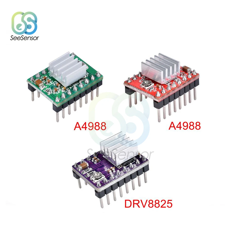 5 StepStick Stepper Motor Driver A4988 Driver Module Reprap 3D Printer Heat Sink