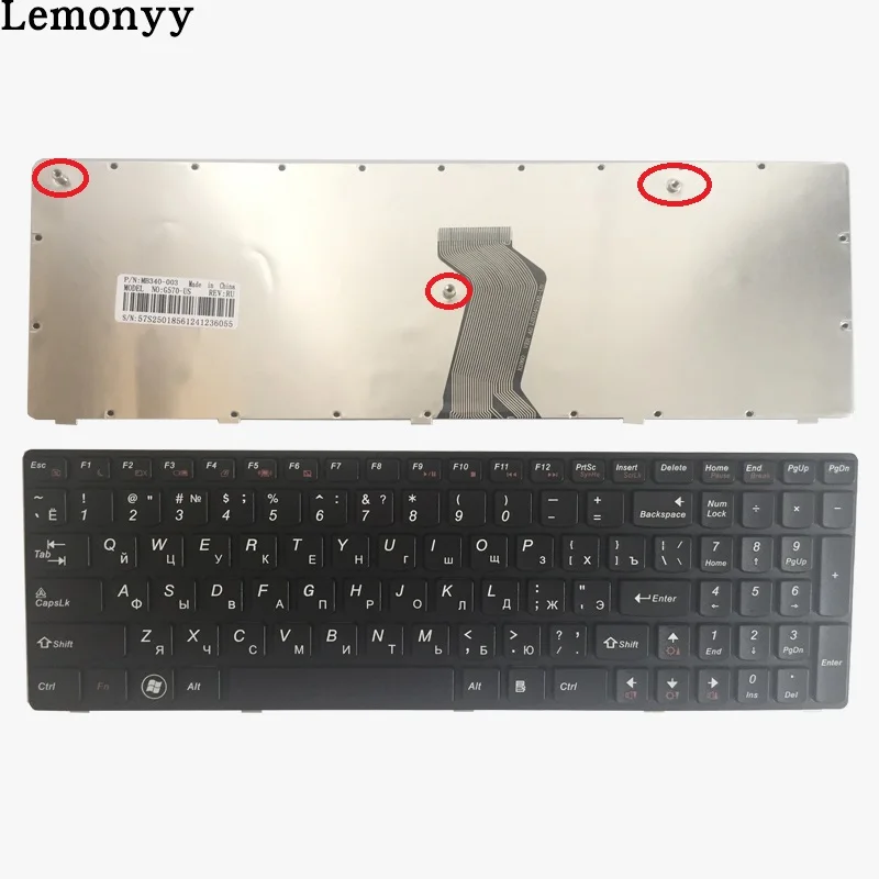 Russian/RU Keyboard for LENOVO 25204623 25204653 25204594 25209763 25209793 25209734 MP-10A33SU-686