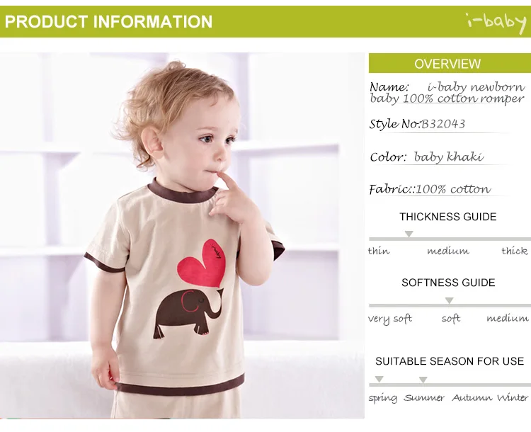 I-baby/одежда для малышей футболка для новорожденных футболки из хлопка с короткими рукавами для мальчиков и девочек, детские футболки с героями мультфильмов, одежда цвета хаки