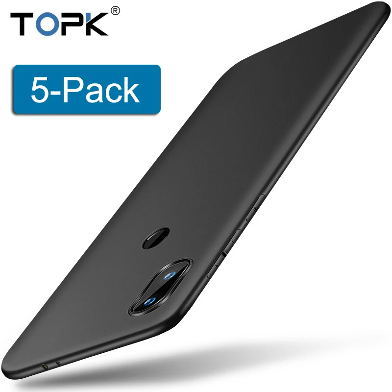 

TOPK [5-Pack] Phone Case Soft Thin TPU Back Cover Case for xiaomi Mi8 Lite Max 3 redmi note 6 5 Pro redmi 5 Plus S2