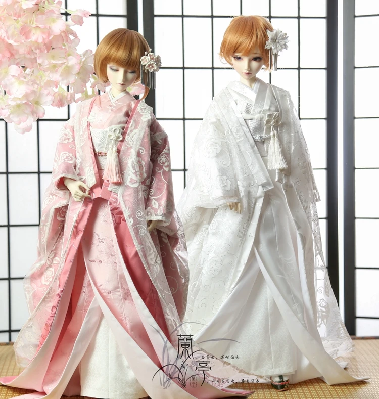 Estartek LT001 1/3 1/4 Индивидуальные Белая роза халат из пряжи кимоно для BJD SD DD Куклы Фигурки DIY