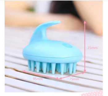 

free shipping Electric Shampoo Comb Massage Brush Head Massage Utensils Waterproof Battery-powered Rabbit Styling