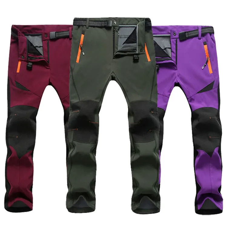 

Winter Outdoor Ski Pants Sofe shell Hiking&Camping Women&Men Sport Fleece Climbing Trousers Men Women Winter Hunting