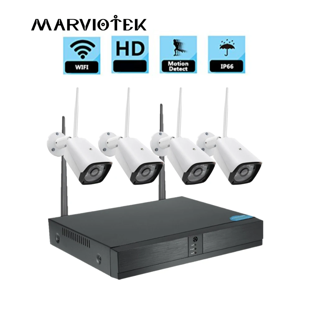 

CCTV System 4CH 1080P HD IP Camera WIFI NVR Kit P2P onvif CCTV camera system Outdoor wireless camera surveillance system wifi IR