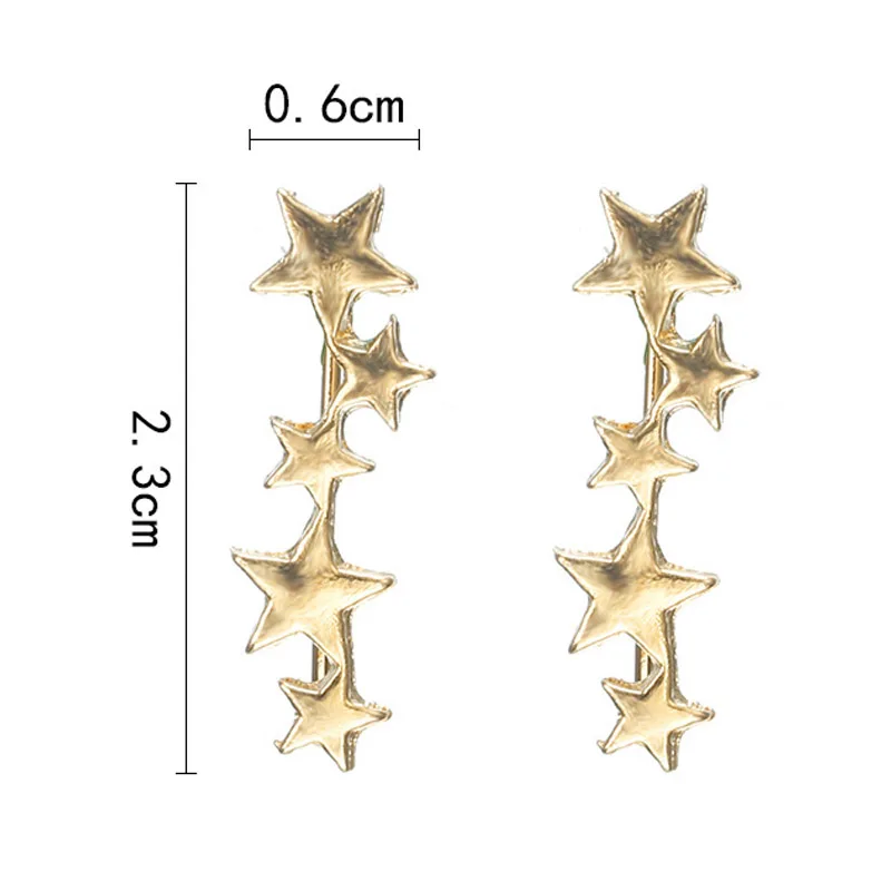 Silver Valentines Gift 1Pair Fashion Jewelry Seaside Stud Earrings Beautiful Hot Sale Party Simple Women Teen Star Unique Golden