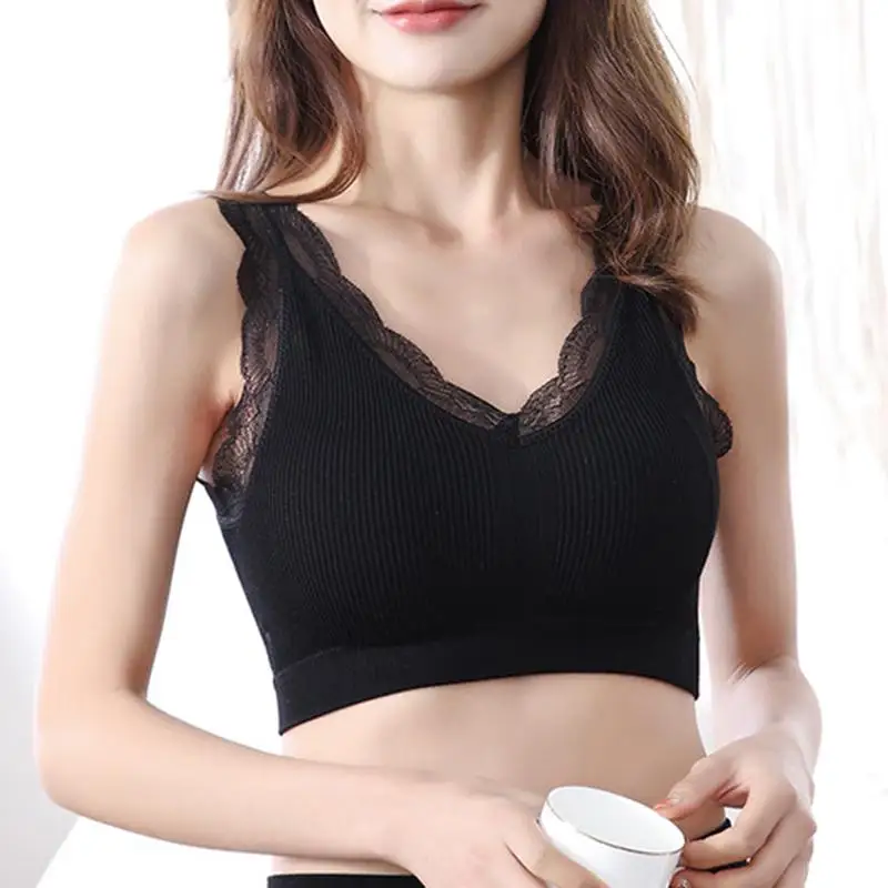 

Women Sexy Crop Tops Fashion Tube Top Streetwear Sleeveless Camis Seamless Female Sports Shockproof Pad Lingerie Underwear #F