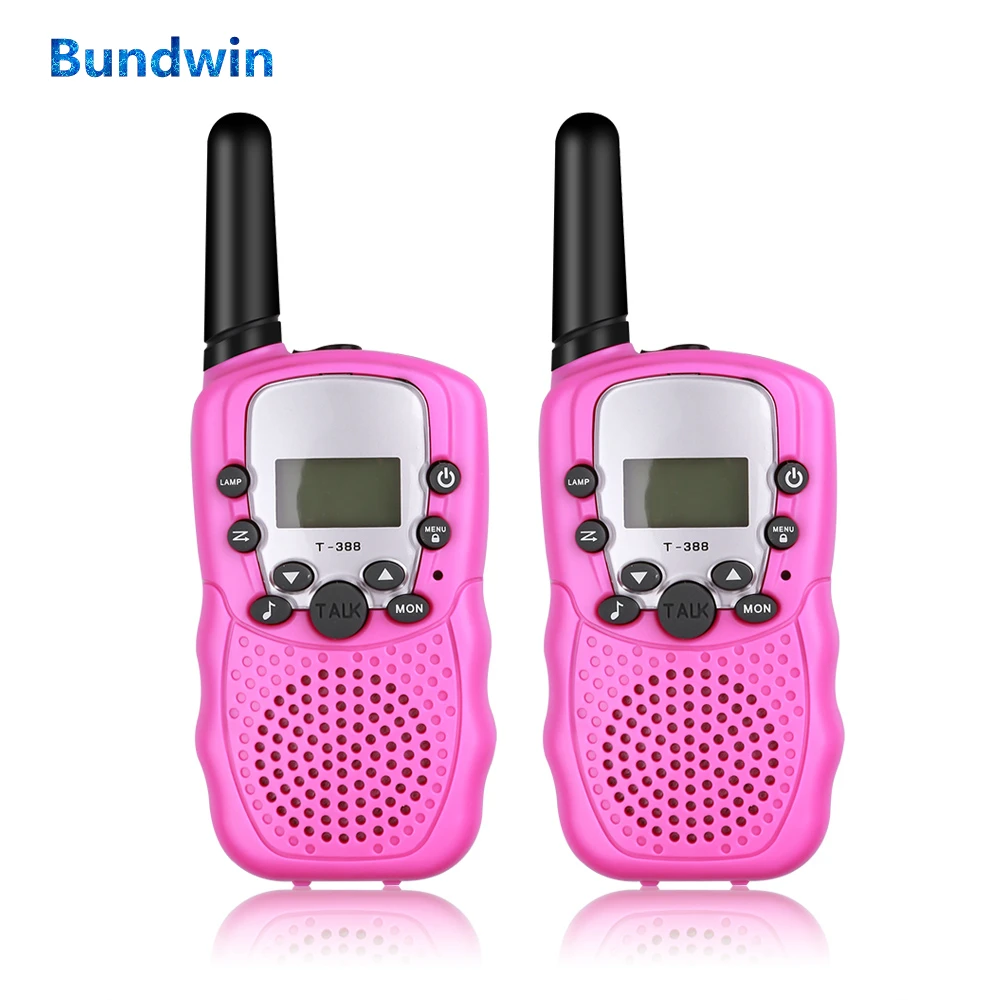 

Bundwin 2pcs Portable Walkie Talkie Kids Radio Station RT388 0.5W PMR PMR446 FRS UHF Mini radio Communicator
