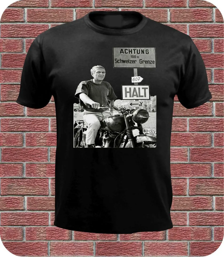 

NEW STEVE MCQUEEN THE GREAT ESCAPE SWAG MEN T-SHIRT BIRTHDAY PRESENT SUMMER 3XL Cool Casual pride t shirt men Unisex New tshirt