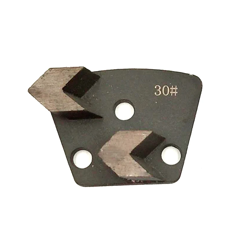 RIJILEI 6PCS Trapezoid Diamond Grinding Disk Metal Plate for Stone and Concrete Floor Grinding Diamond Grinding Disc JX08