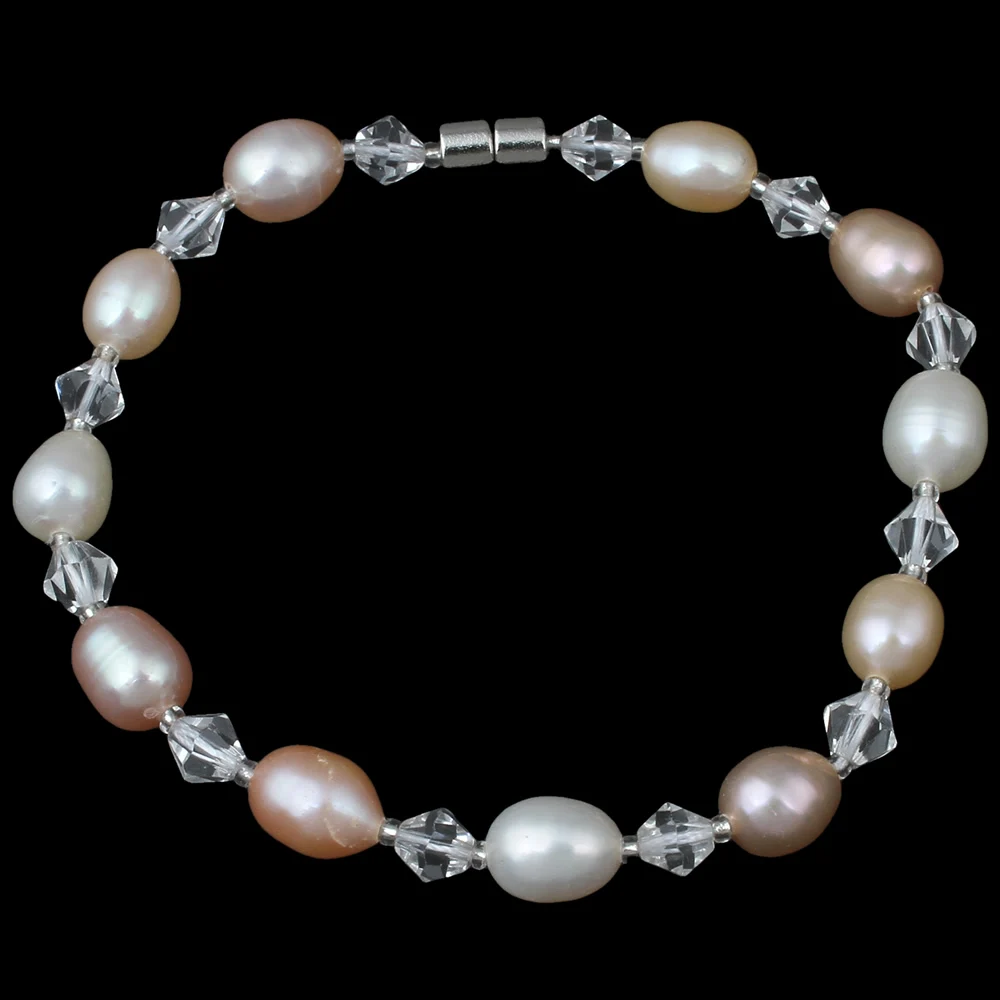 Wholesale Freshwater Pearl Bracelets Women Bracelets Bangles Flower