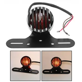 

12V Motorcycle Red LED Grill Brake Tail Rear Light Bulb for Harley Chopper Bobber Custom Cafe Racer Motorbike Turn Signal Brak