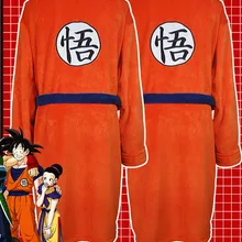 Аниме Dragon Ball термо фланелевый Халат осень зима для мужчин женщин Косплей пижамы Гоку толстое кимоно халат костюмы халат