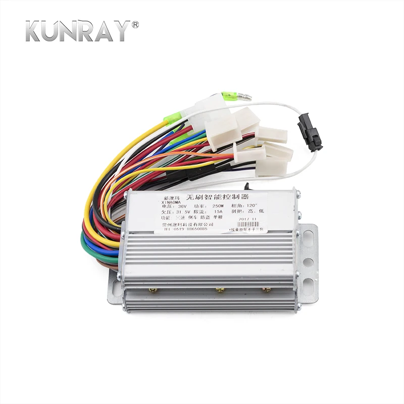

XINAOMA 250W 24V 36V Electric Brushless Motor Controller 15A 120 Degree Three Speed Reverse For Electric Bicycle E-MOTO Parts