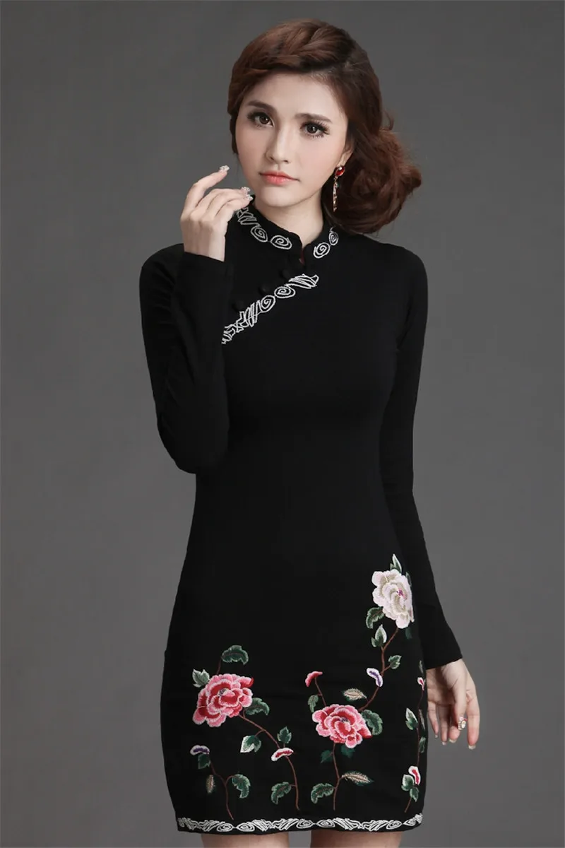 chinese collar dress designs