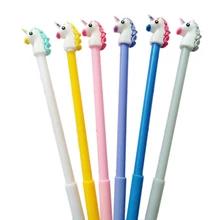 48 шт. 3D единорог шариковые ручки канцелярские животное лошадь каваи Творческий перо комплект Boligrafo для обувь девочек подарок д