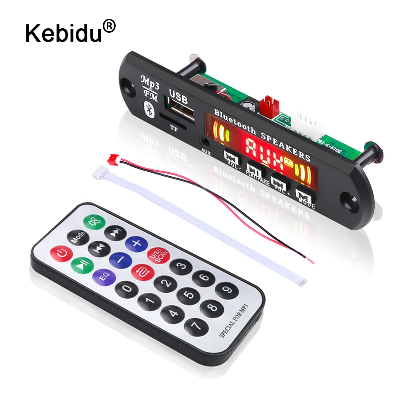 

Recoding DC 5V 12V Automobile Car Bluetooth MP3 WMA WAV APE FLAC FM Decoder Board Plate Audio Module USB Radio Car MP3 Speaker