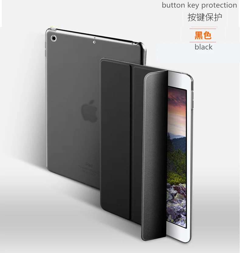 Case da Pele para a Apple Case para o Ipad com Certeza Bom Novo Ipad Polegada A1822 - 3 Slim Transparente Couro Duro Inteligente Capa 2021 9.7 - Imagem 3