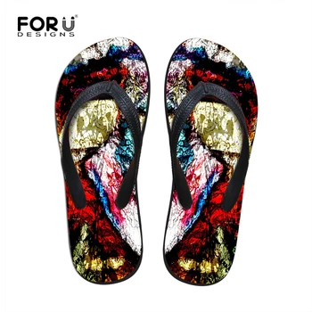 

Stylish Men Flip Flops Brand Fashion Beach Shoes for Men Graffiti Men's Flat Slippers Sandalias Masculina Summer Male Sandals