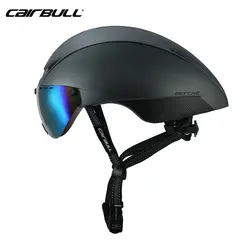 Cairbull очки, шлем для велосипедистов Aero TT гоночный мотоцикл шлем Магнитный всасывающий объектив ветрозащитный велосипедный шлем scasco ciclismo