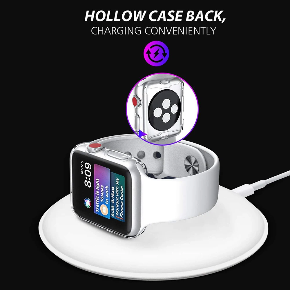 Чехол для Apple Watch Series 4 5 40 мм 44 Силиконовый противоударный защитный чехол экрана