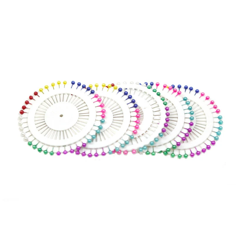 40pcs/ lot 3.5cm Multicolor Mini Round Bead Shaped Hijab Stainless Steel Safety Pins DIY Positioning Garment Auxiliary Needles | Дом и сад