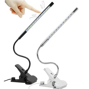 

Flexible Eye-care Reading Lamp USB Gadgets Cool Touch Dimmable USB LED Light with Switch Solid Clip LED Lamp For Computer Laptop