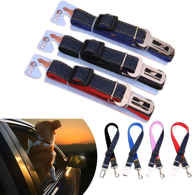 

Dog Pets Car Safety Seat Belt Harness Restraint Lead Adjustable Travel Clip