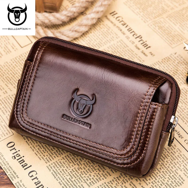 Мужской кошелек из натуральной кожи с ремешком на бедро|brand waist bag|waist bagwaist bag brand |