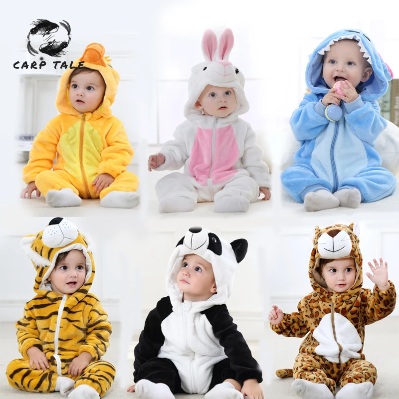 

Tiger baby baby autumn and winter newborn baby cartoon animal baby boy girl hooded jumpsuit jumpsuit warm clothes newborn cotton