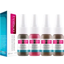 Famisoo 4 шт. бровей насадка для татуировочной машины практика Перманентный пигмент чернильная подводка для глаз 3D Microblading принадлежности для макияжа аксессуары