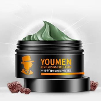 

Men mung bean mud face mask skin care moisturizing oil control to blackheads to enhance the skin color shrink pores 50g