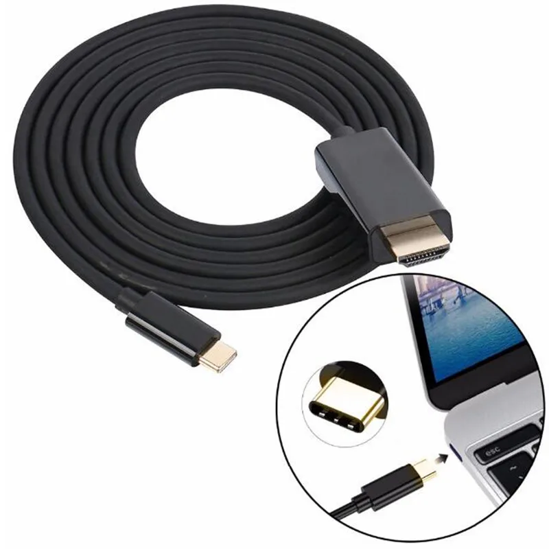 1 8 м USB 3 C к HDMI кабелю Тип конвертер 4K 30 Гц UHD внешний видеокабель конвертер|Кабели
