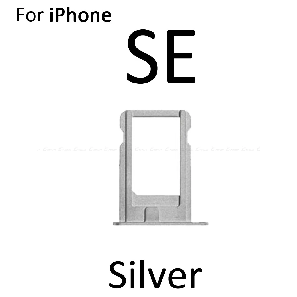 Sim лоток для Iphone 4 4s 5 5S SE 5C слот для sim-карты держатель заменитель адаптера запчасти - Цвет: For iPhone SE Silver