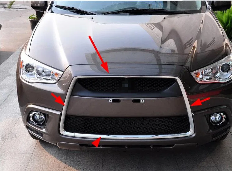 

ABS chrome grille trim around Racing grills light bar trim For 2010-2012 Mitsubishi ASX