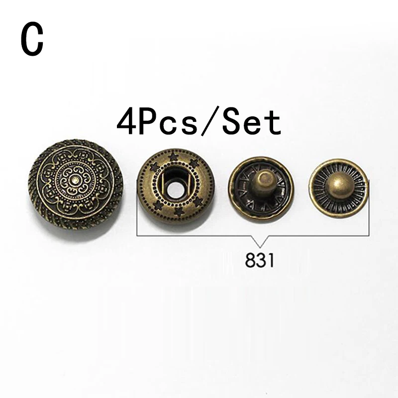 Высокое качество 20 компл./лот 15 мм металлическая латунь Пресс шпильки пришивания пуговиц застежки-кнопки для шитья кожи ремесла одежды сумки для одежды - Цвет: 3