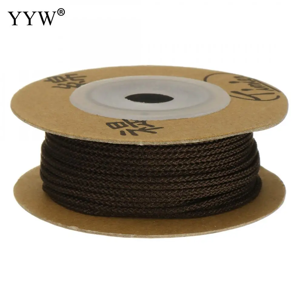 

13meters 2mm Nylon Cord Thread String DIY Jewelry Necklace European Bracelet Imported Brand Braid Rope Brown Cord For Making