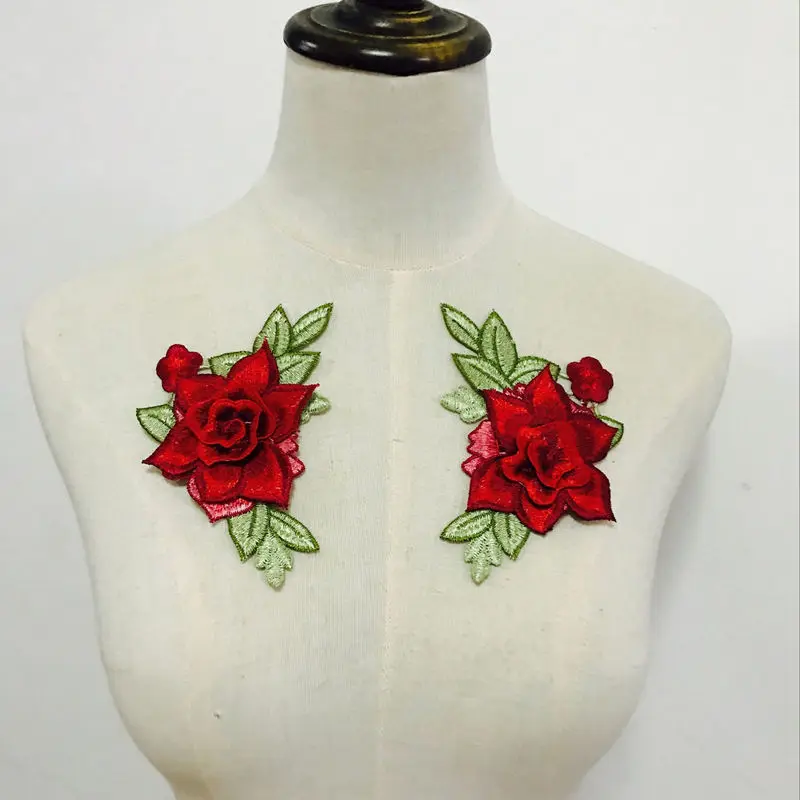 Rose Flower Sew-on Patches Embroidery Appliques Rose