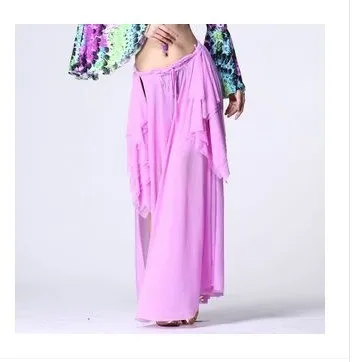 Костюмы для танца живота, юбка с двумя ушами, сексуальная Расширенная юбка, юбка для танца живота для женщин, одежда для танца живота, юбки - Цвет: lilac