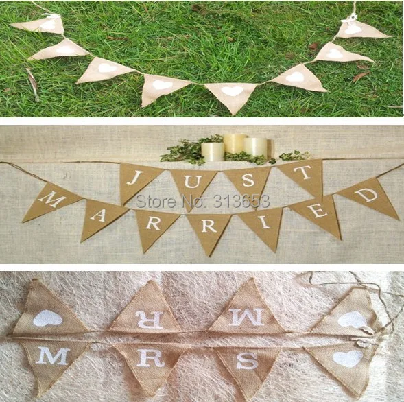 3pack lot jute country wedding decorations flag wedding decoration props event party supplies - Country Decorations 3pack lot jute country wedding decorations flag wedding decoration props event party supplies - Country Decorations