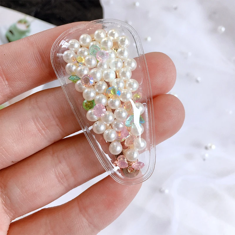 New Fashion Cute Hair Clip Bobby Pins Kids Girl Hairpin Accessories for Children Transparent Pearl Sequins Baby Girl Stream Clip - Цвет: 2