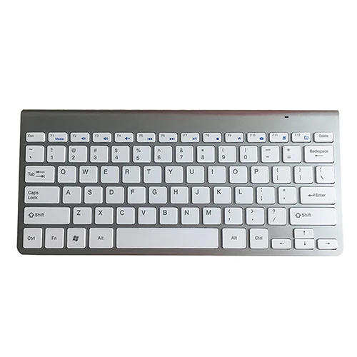 Zienstar ультра тонкая 2,4 ГГц Беспроводная клавиатура для Macbook/PC компьютера/ноутбука/Smart tv с usb-приемником, английский/Fr/Испанский/Ru - Цвет: English Silver white